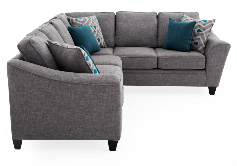 1010 - Fabric Sectional Left Hand Facing Sofa in Paradigm Quartz by Minhas Furniture