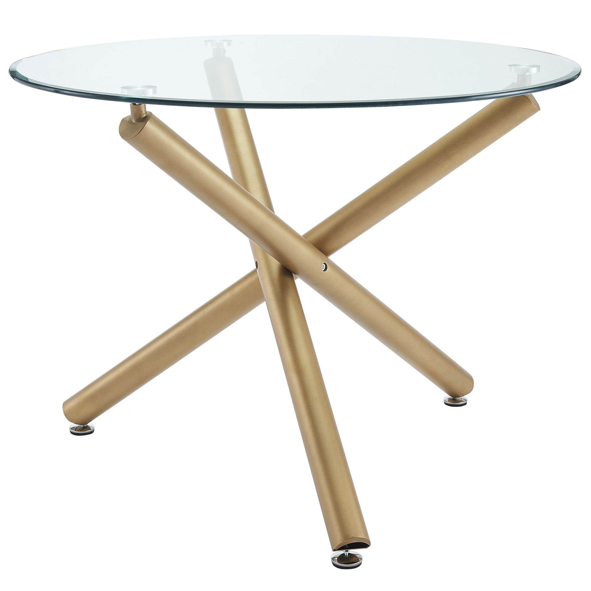 Carmilla Dining Table in Gold by Worldwide Homefurnishings