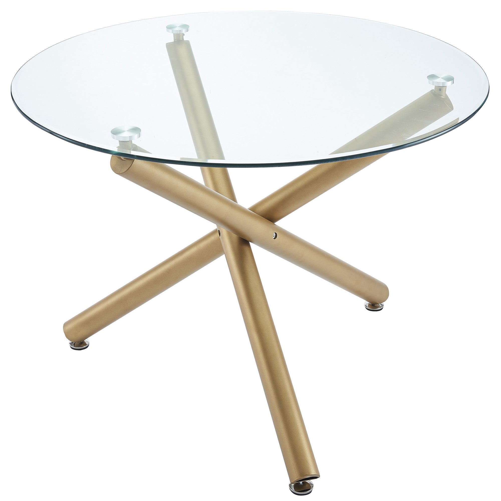 Carmilla Dining Table in Gold by Worldwide Homefurnishings