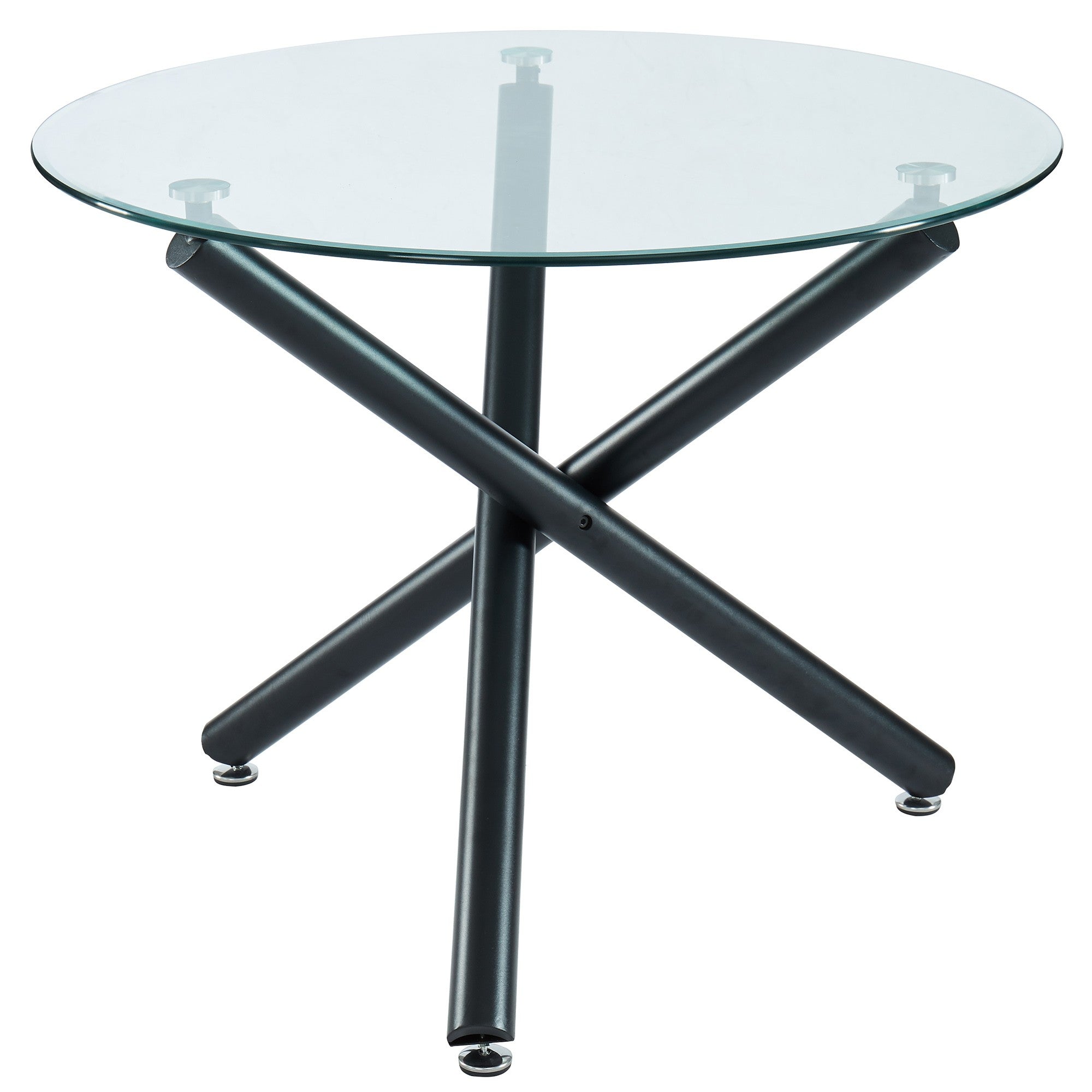 Suzette 40" Round Dining Table in Black by Worldwide Homefurnishings Inc