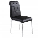 Solara II Side Chair in Black, Set of 4 by Worldwide Homefurnishings Inc