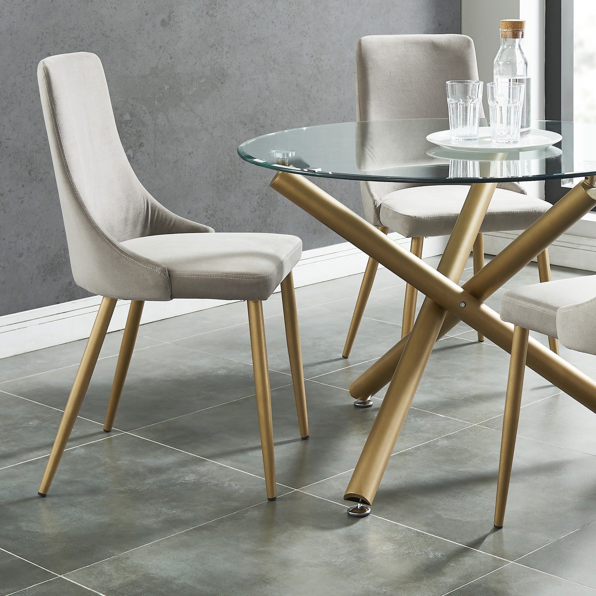 Carmilla Side Chair in Grey by Worldwide Homefurnishings