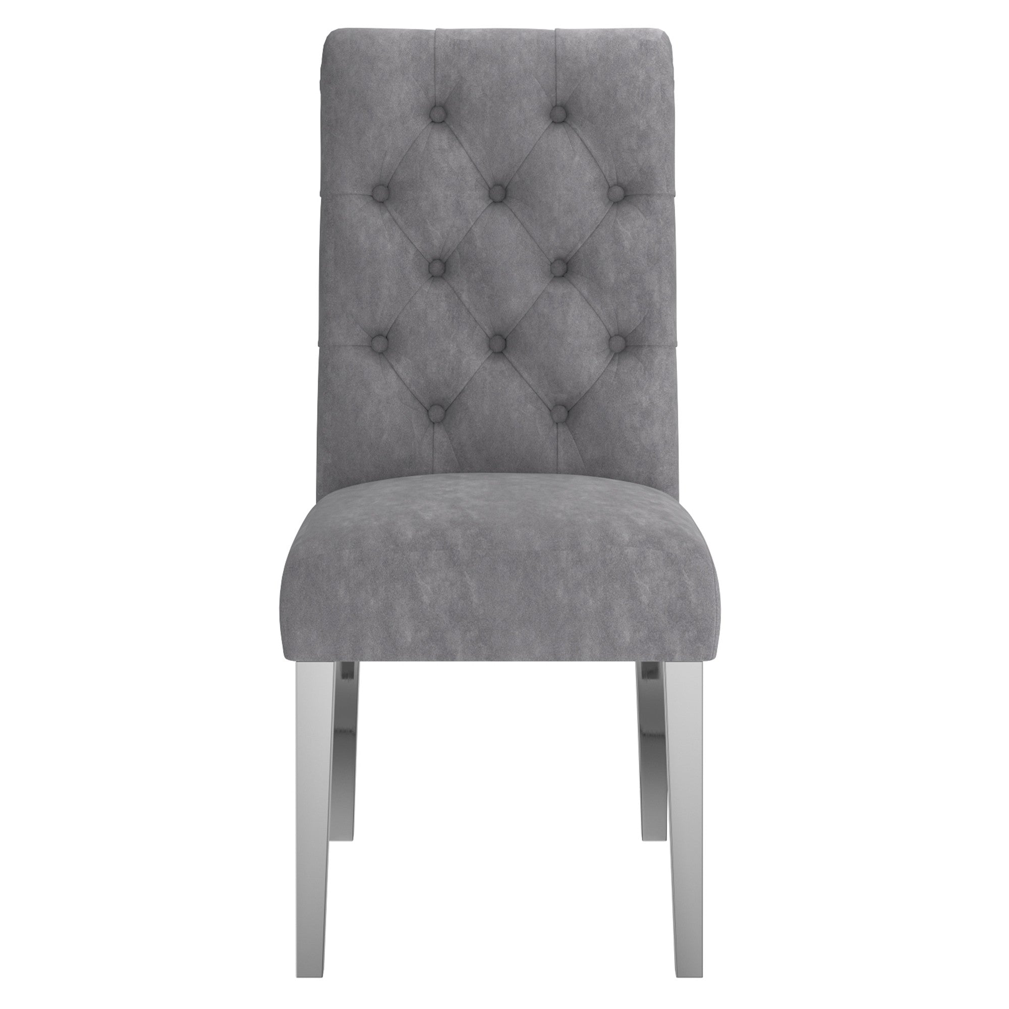 Chloe Side Chair in Grey, Set of 2 by Worldwide Homefurnishings Inc