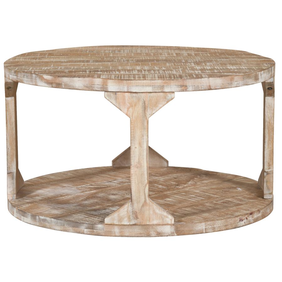 Avni Coffee Table in Distressed Natural by Worldwide Homefurnishings Inc