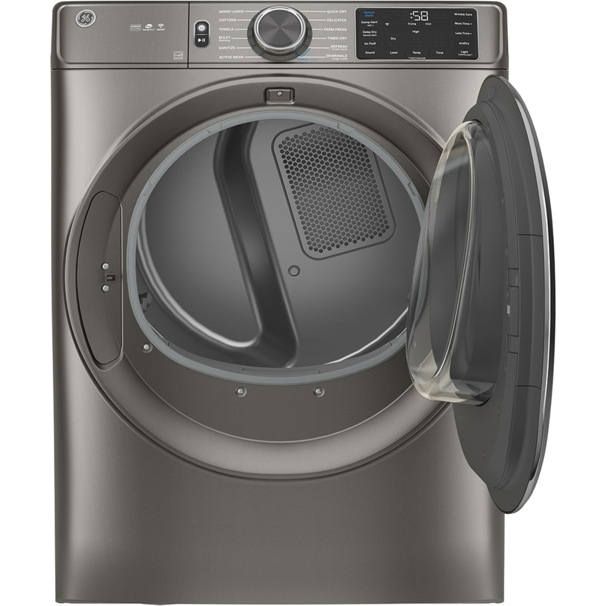GE® 7.8 cu. ft. Capacity Dryer with Built-In Wifi Satin Nickel - GFD65ESMNSN