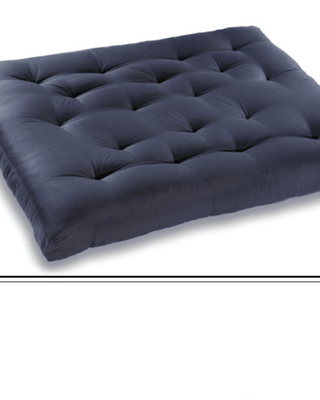 Futon Mattress in Black with Poly Cotton Blend - Double
