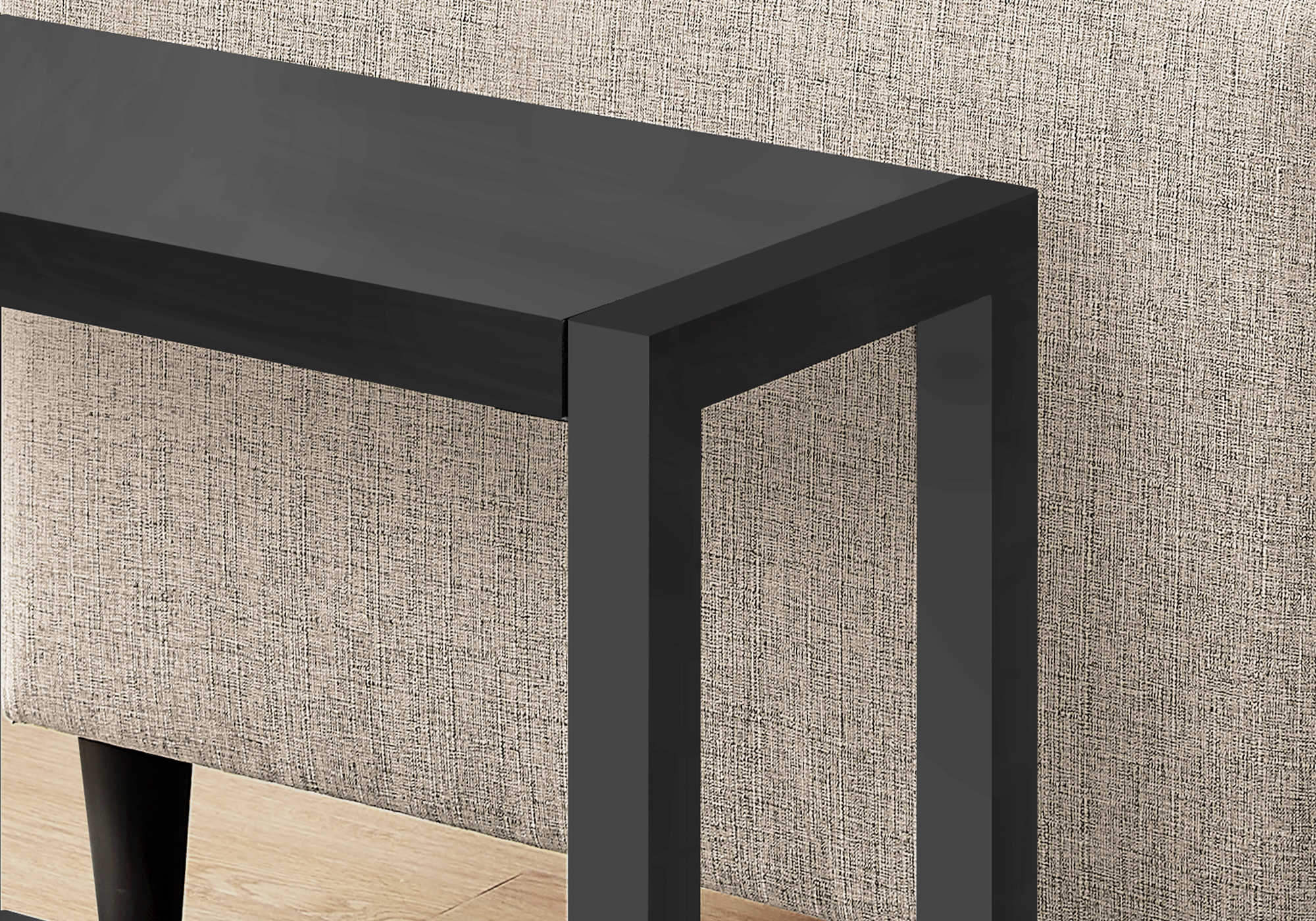 I 2081 - ACCENT TABLE - 22"H / BLACK / BLACK METAL BY MONARCH SPECIALTIES INC