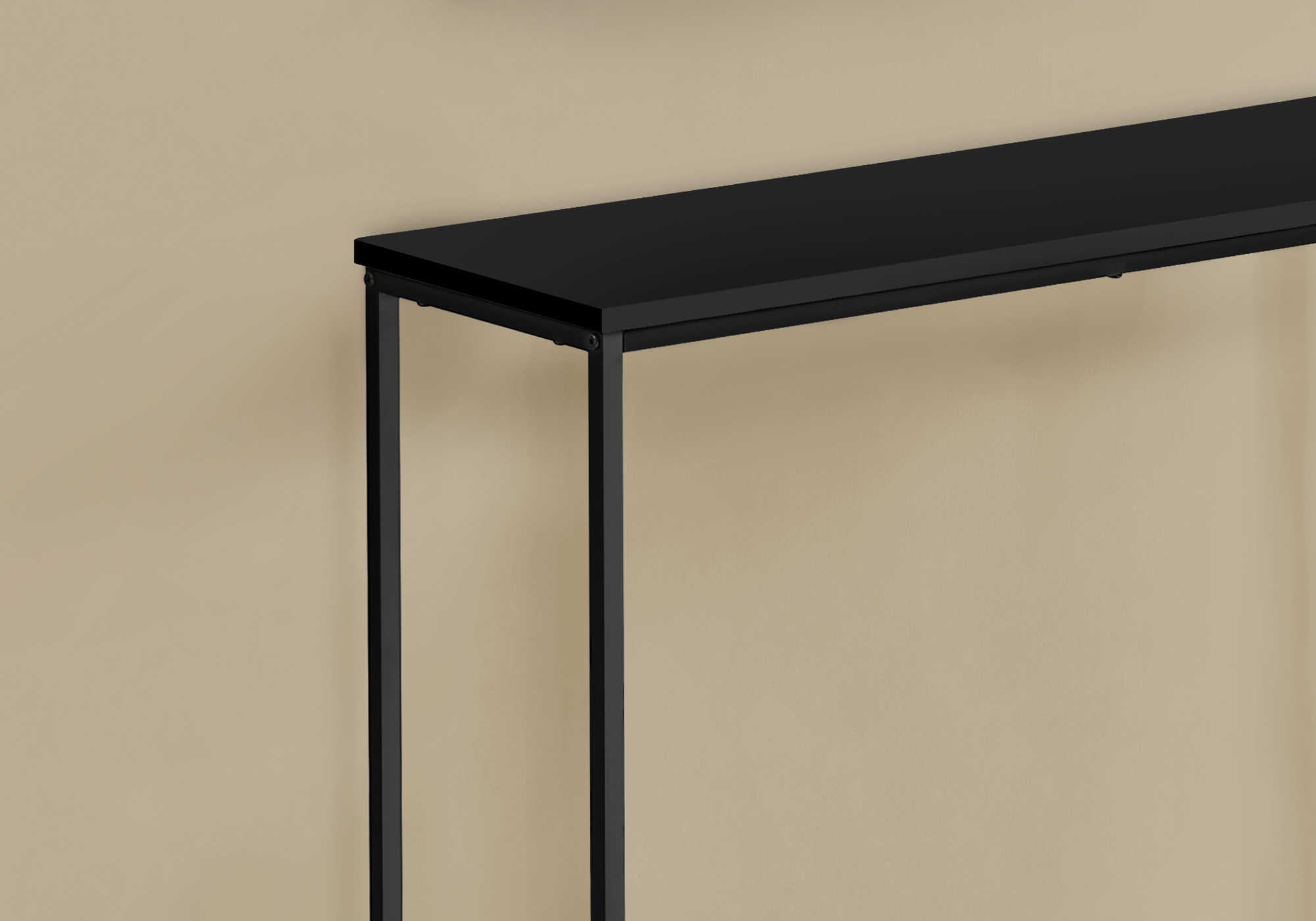 I 2250 - ACCENT / CONSOLE TABLE - 32"L / BLACK / BLACK METAL HALL CONSOLE BY MONARCH SPECIALTIES
