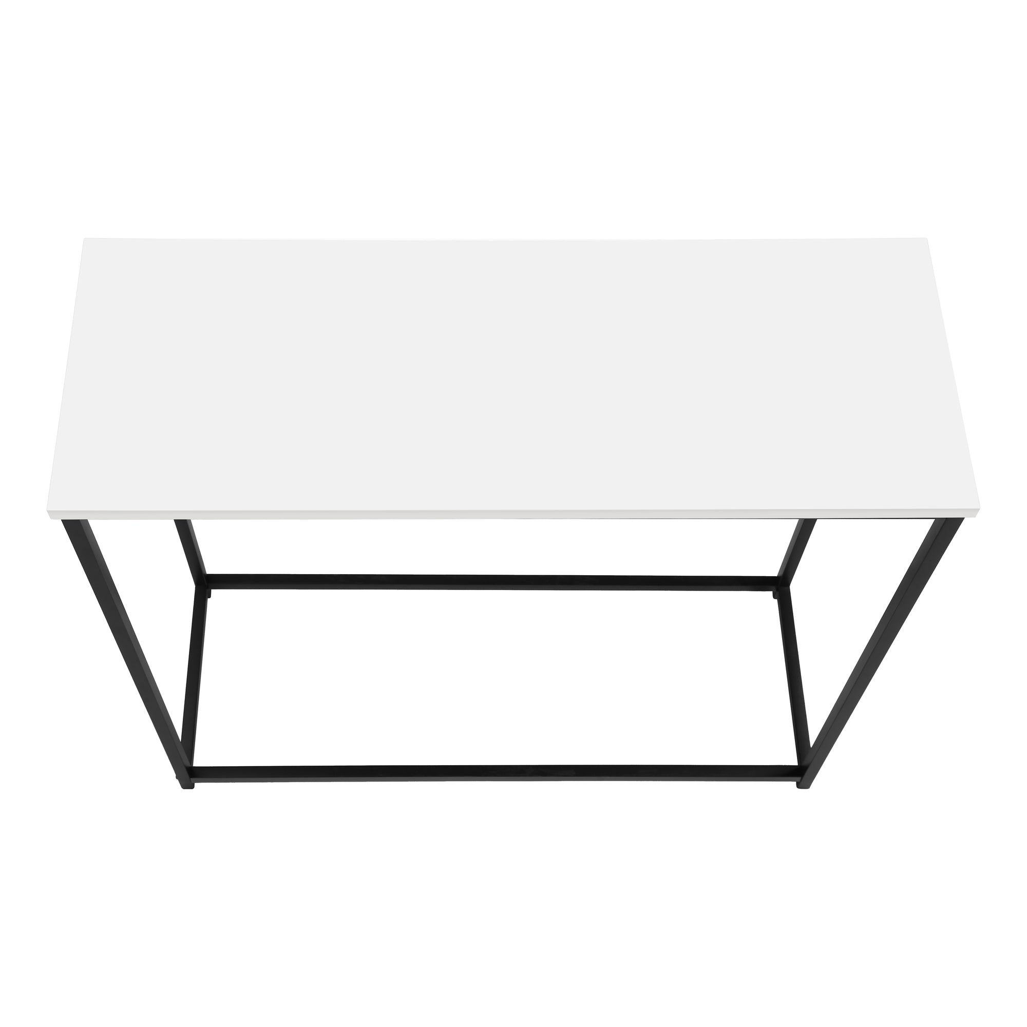 I 2252 - ACCENT TABLE - 32"L / WHITE / BLACK METAL CONSOLE BY MONARCH SPECIALTIES INC