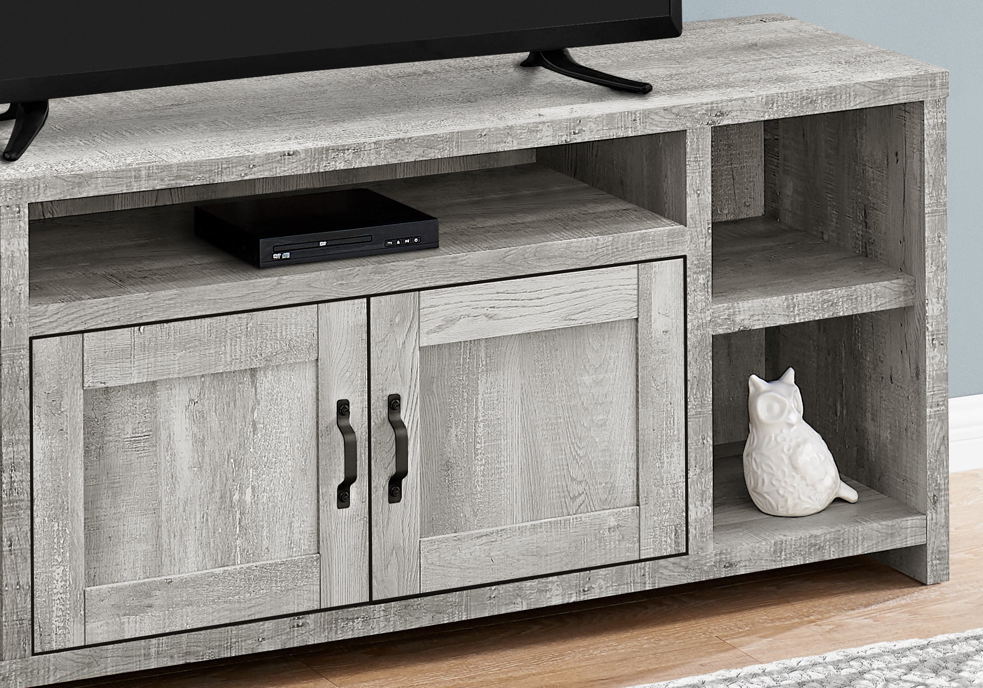 I 2741 - TV STAND - 60"L / GREY RECLAIMED WOOD-LOOK BY MONARCH SPECIALTIES INC