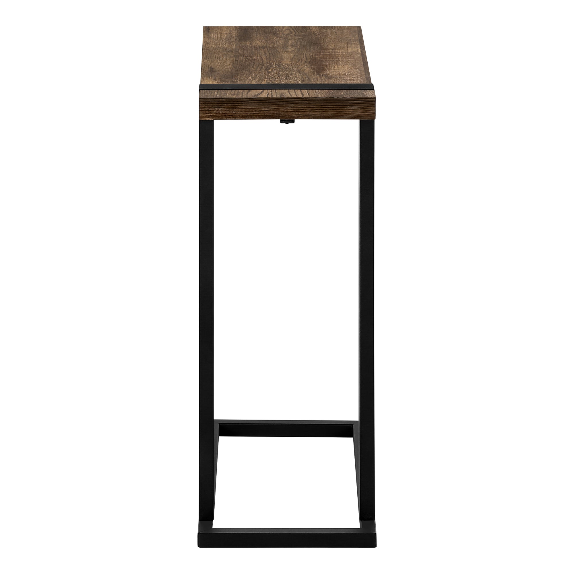 I 2853 - ACCENT TABLE - BROWN RECLAIMED WOOD-LOOK / BLACK METAL BY MONARCH SPECIALTIES INC