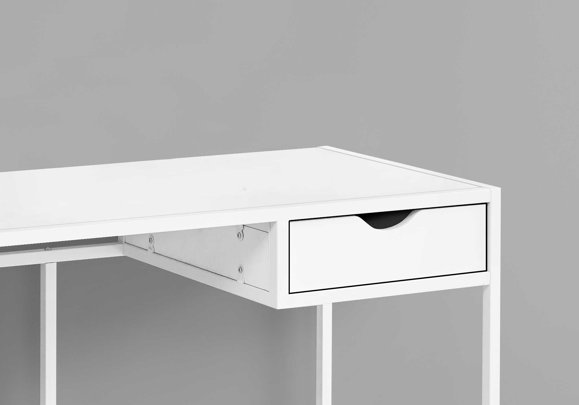I 7570 - COMPUTER DESK - 42"L / WHITE / WHITE METAL BY MONARCH SPECIALTIES INC