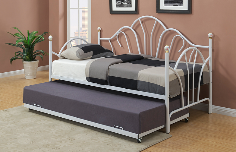 IF-318 - Twin Day Bed Frame in White by International Furniture