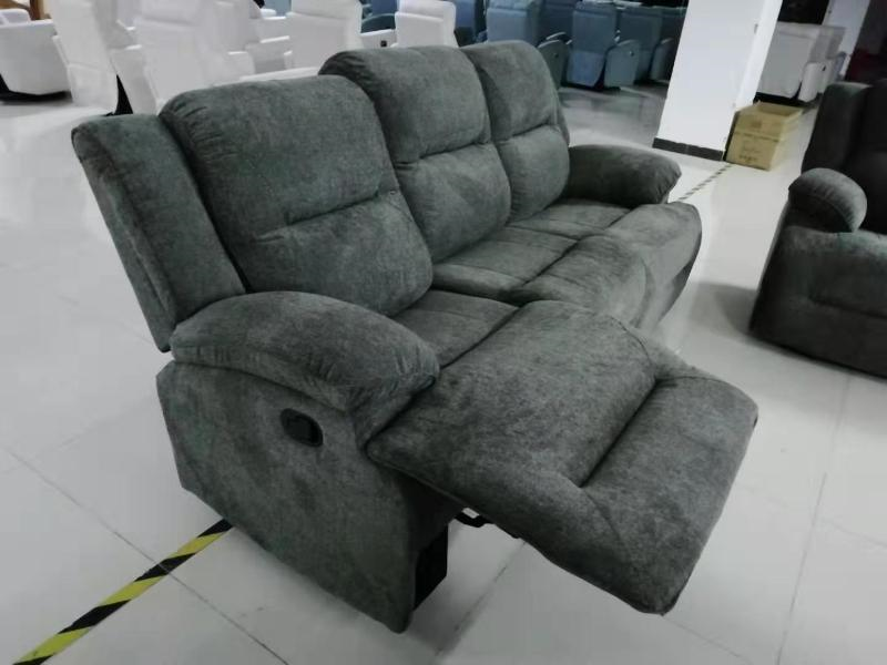 Ethan - 3PC Power Recliner Set - Sofa, Loveseat and Chair in Grey Fabric