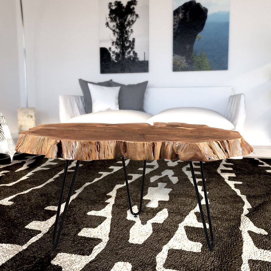 Nila - Coffee Table in Natural and Black