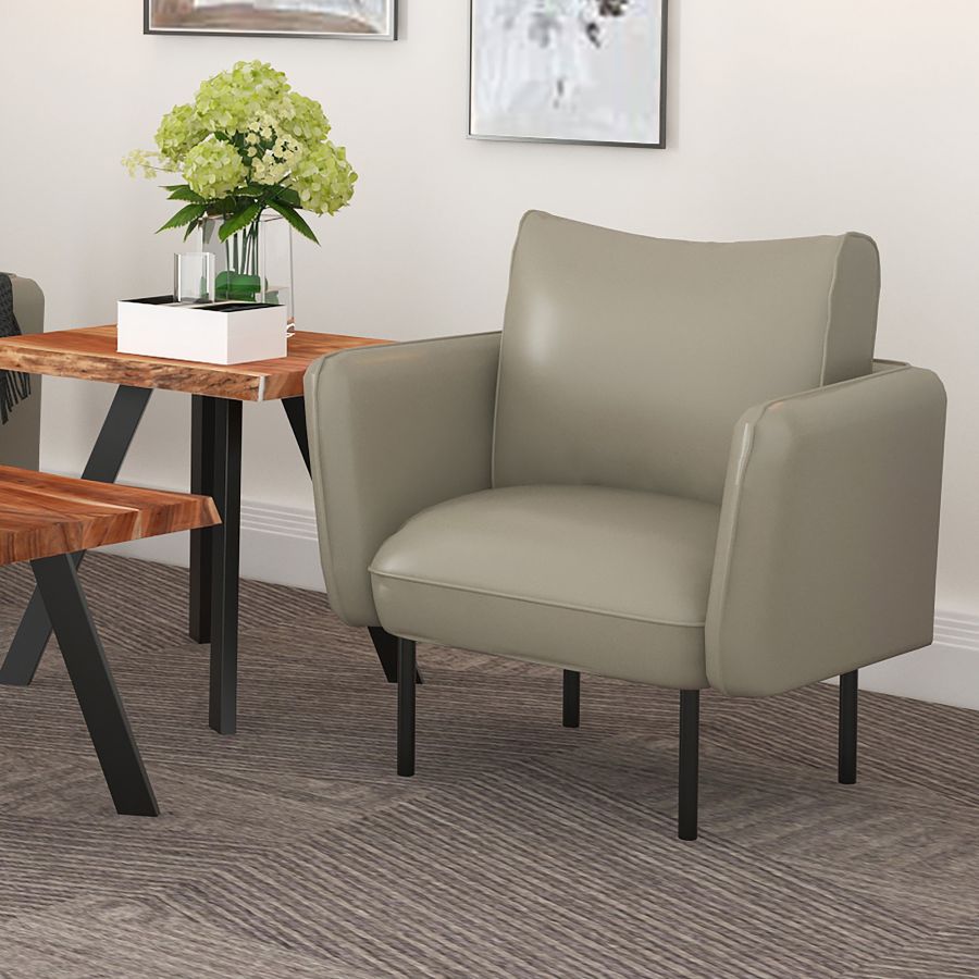 Ryker Accent Chair in Grey-Beige by Worldwide Homefurnishings Inc