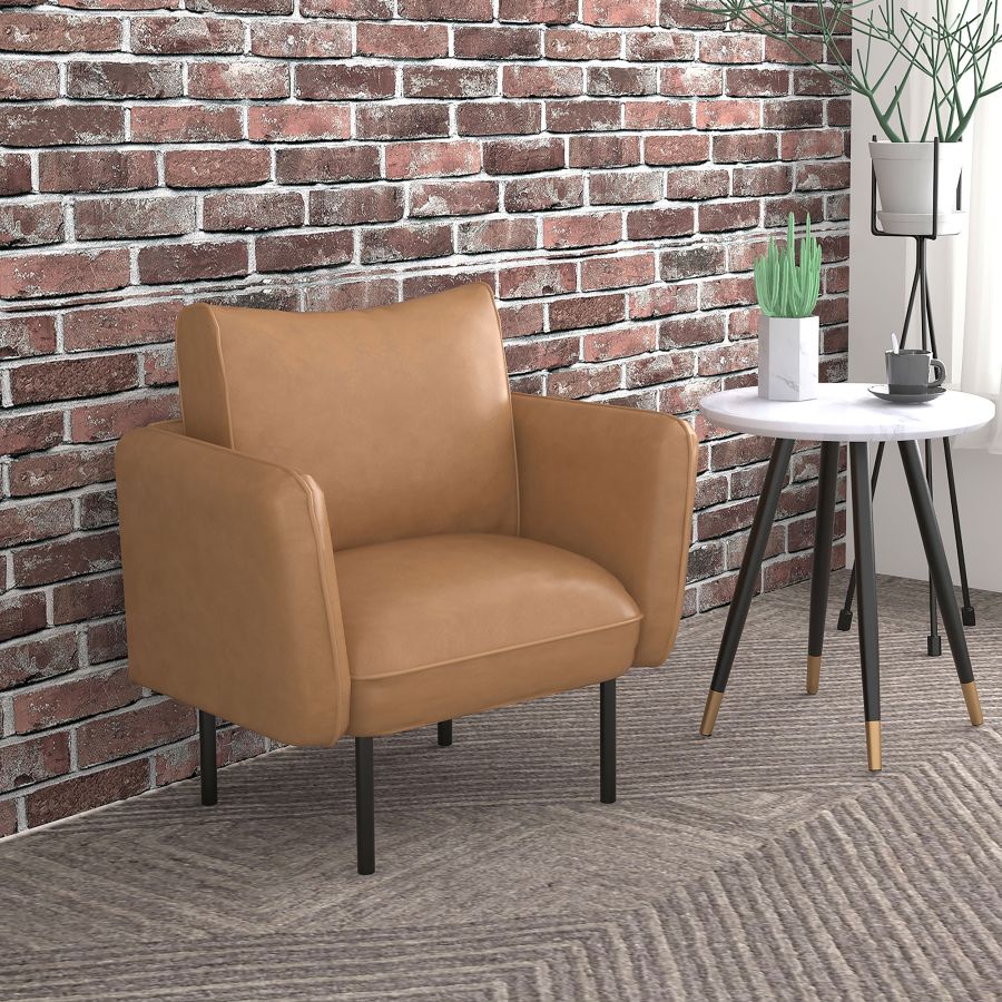Ryker Accent Chair in Saddle by Worldwide Homefurnishings Inc
