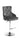 ST-6020 - Bar Stool in Grey Velvet by International Furniture