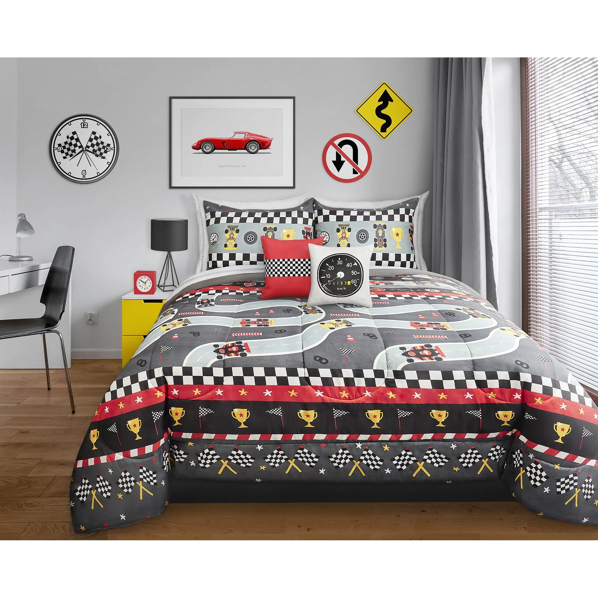 Race car twin comforter set hot sale