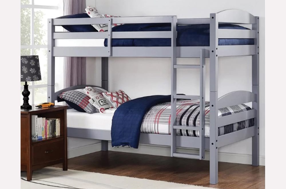 T2508 - Twin / Twin Bunk Bed in Grey