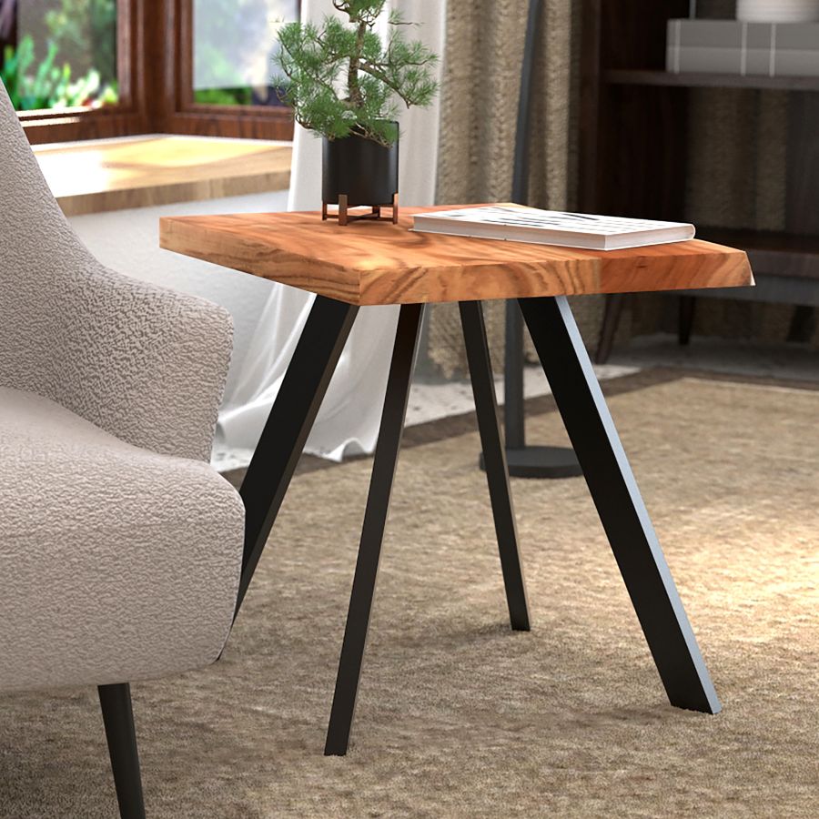 Virag - Accent Table in Natural and Black
