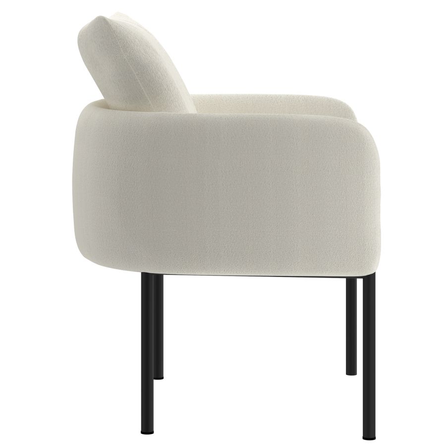 Zana Accent Chair in Cream Boucle by Worldwide Homefurnishings Inc
