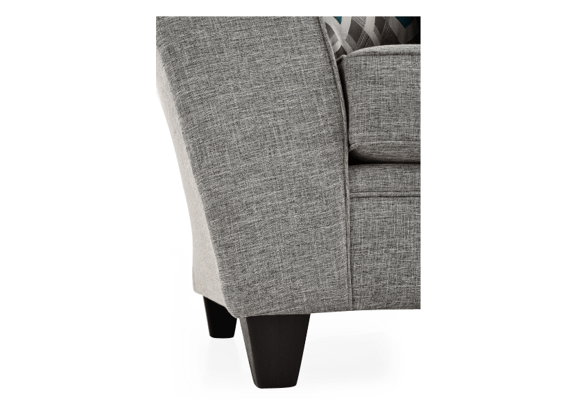 1010 - Fabric Sectional Right Hand Facing Sofa in Paradign Quartz by Minhas Furniture