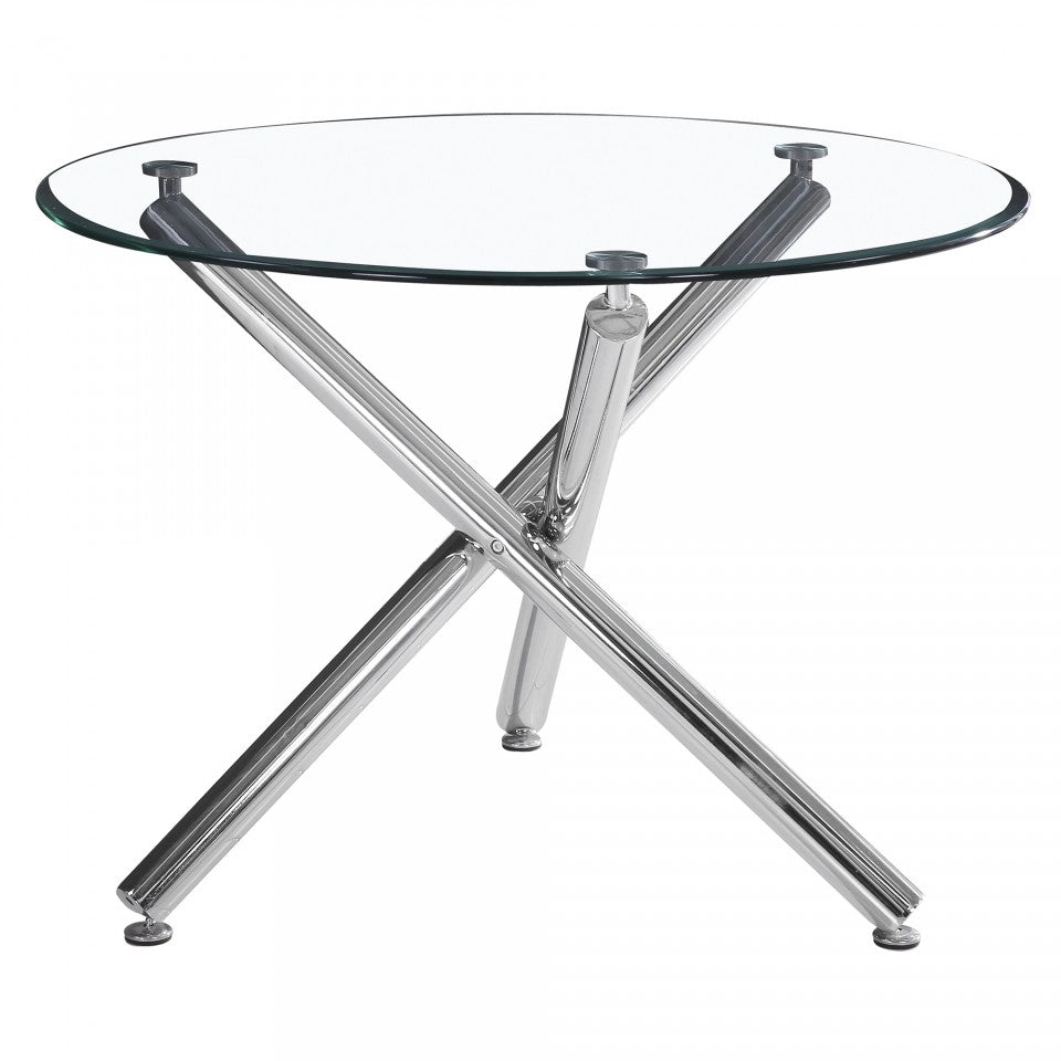 Solara II Dining Table in Chrome by Worldwide Homefurnishings Inc