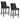 Jace 26" Counter Stool, set of 2, in Black Faux Leather and Black