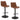 Kosi Adjustable Air-Lift Stool, set of 2, in Saddle and Black
