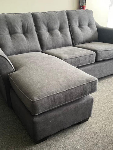 2152 - Sofa with Reversible Chaise in Felix Charcoal