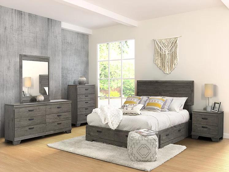 393 Series - 6 PC Bedroom Suite in Grey by Dynamic Furniture