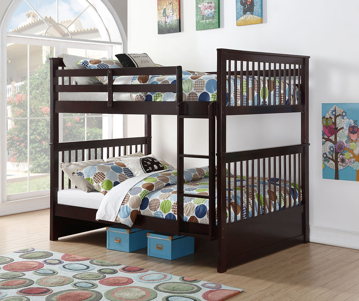 B-123-E (Double/Double) - Double / Double Bunk Bed in Espresso by International Furniture