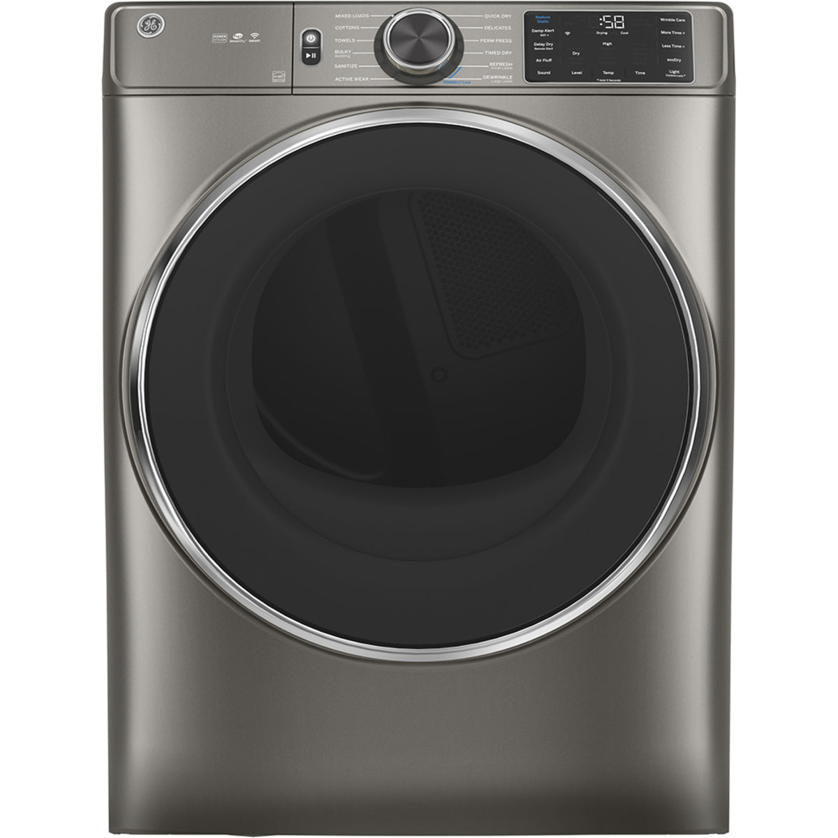 GE® 7.8 cu. ft. Capacity Dryer with Built-In Wifi Satin Nickel - GFD65ESMNSN