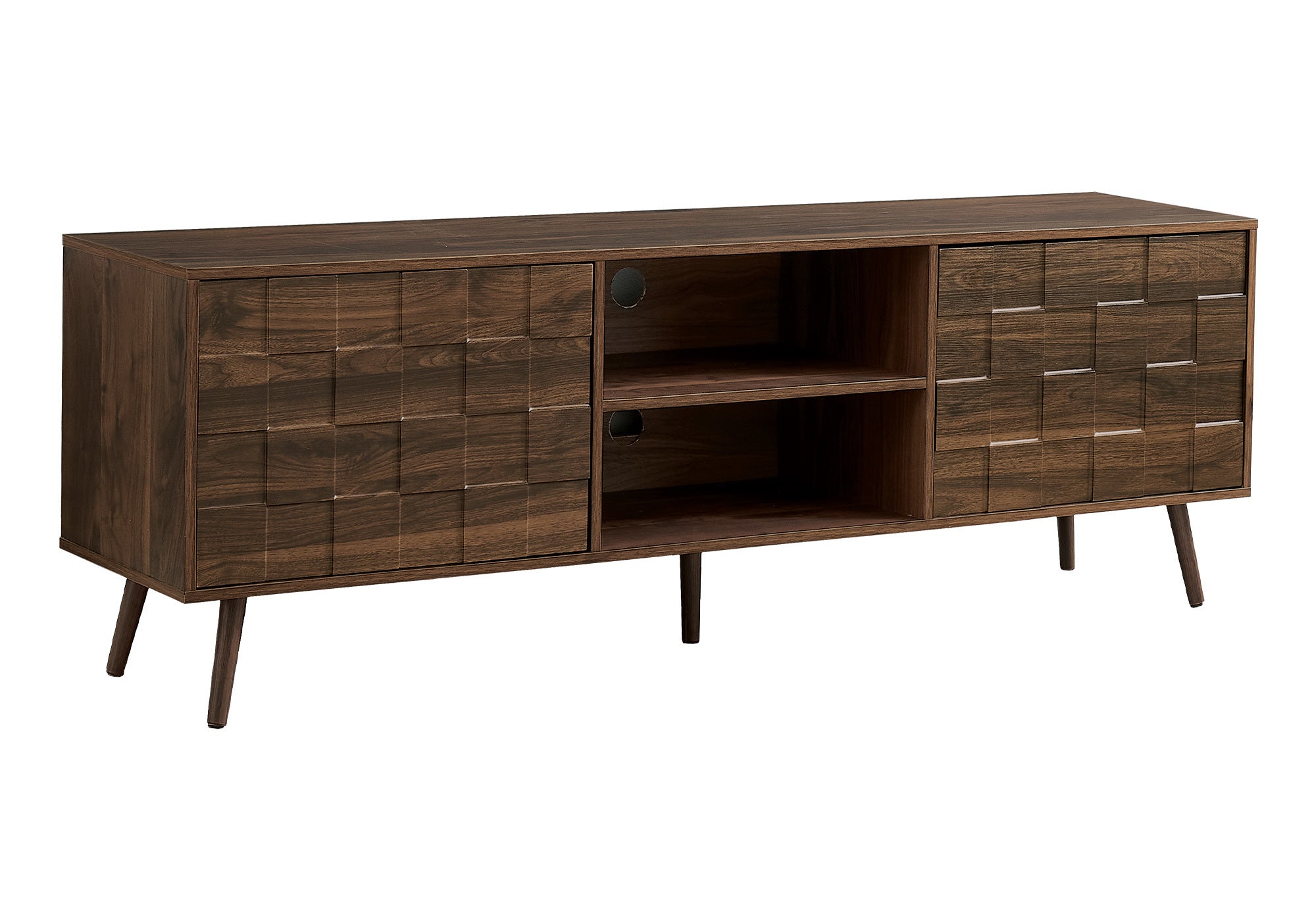 I 2787 - TV STAND - 72"L / DARK WALNUT WITH STORAGE