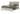 I 5235Q - QUEEN SIZE BED / BEIGE FABRIC GREY OAK FINISH