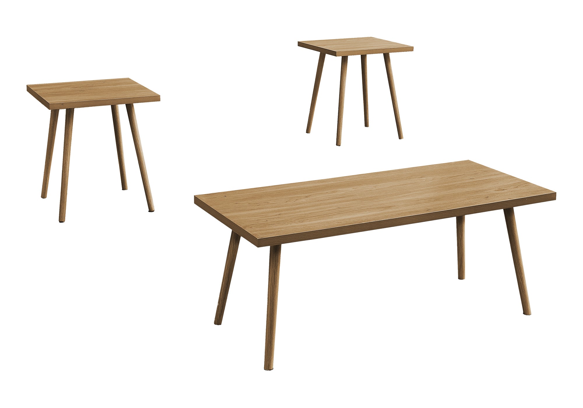 I 7898 - TABLE SET - 3PCS SET / LIGHT WALNUT