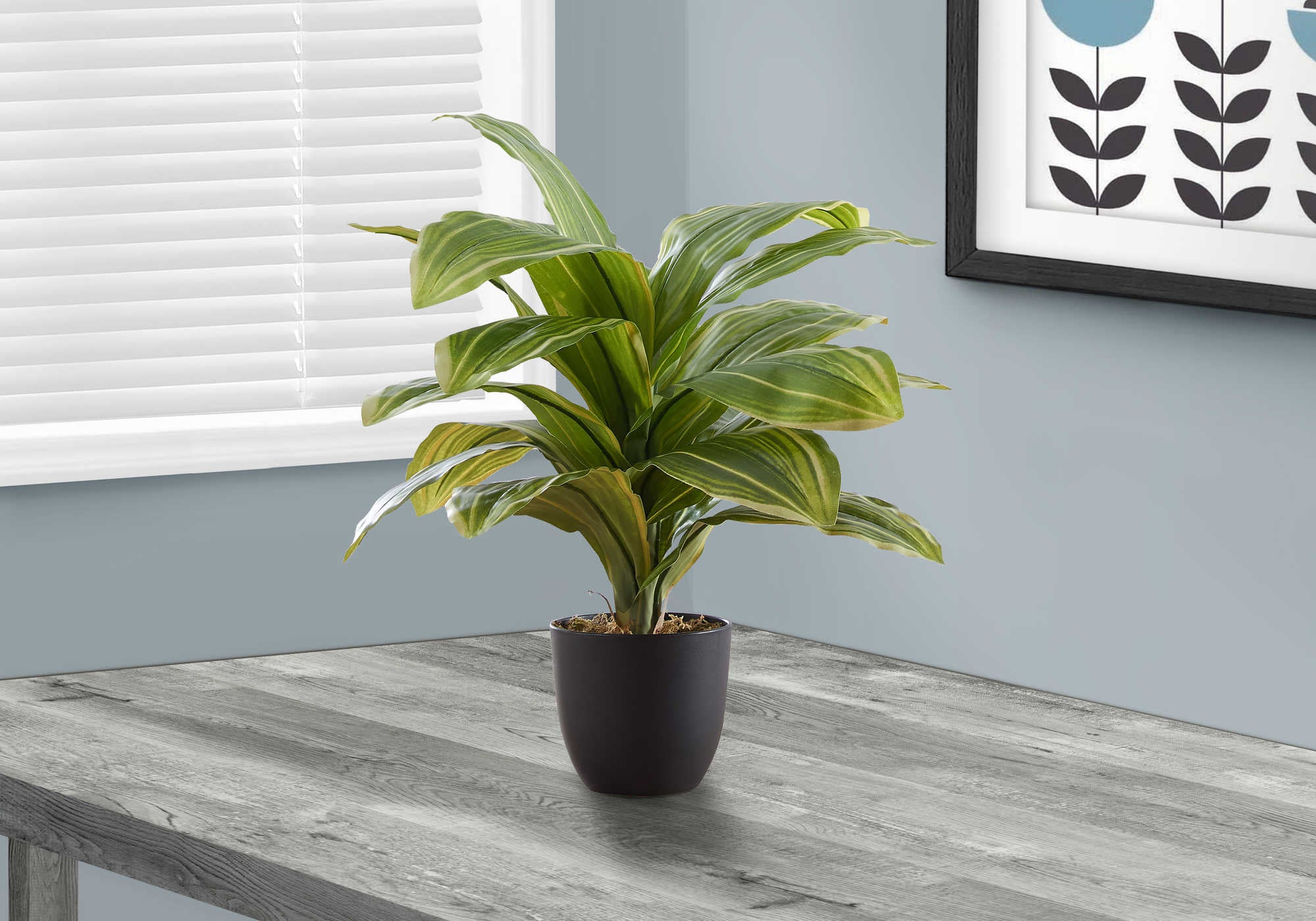 I 9573 - ARTIFICIAL PLANT - 17"H / INDOOR DRACAENA IN A 4" POT