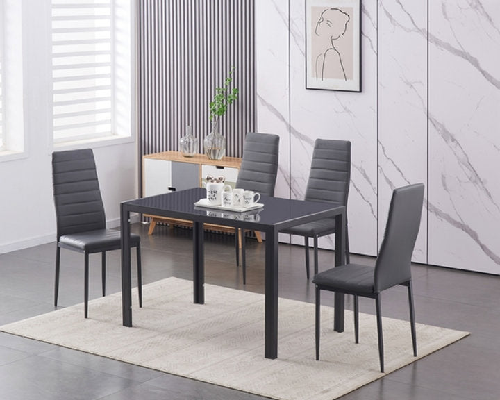 IF-5050 - 5Pc Dining Set in Grey by International Furniture