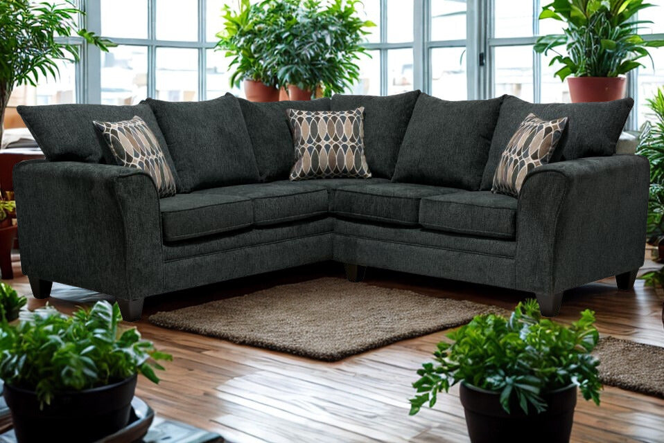 6828 - Sectional in Charcoal