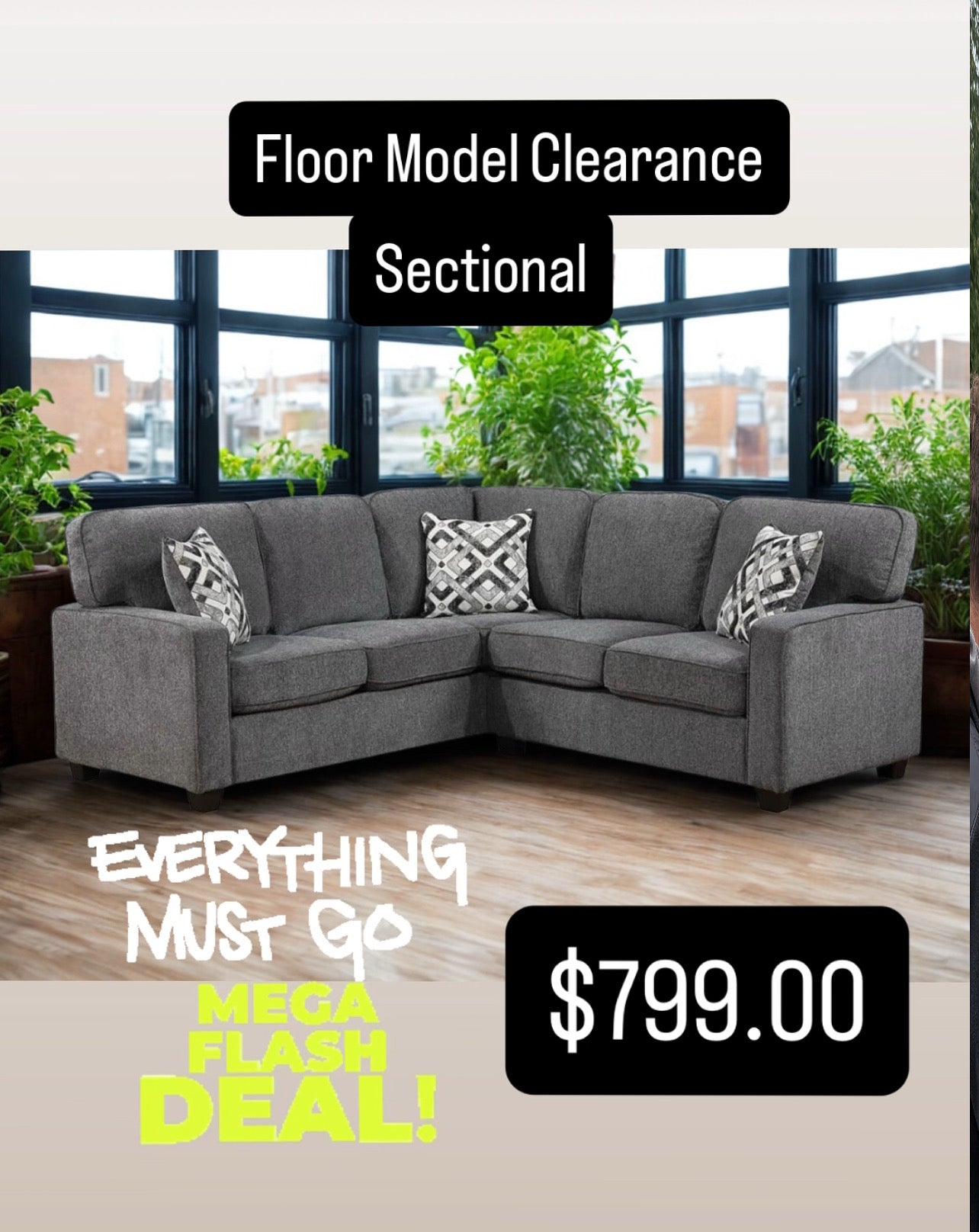 Waylen Sectional in Grey
