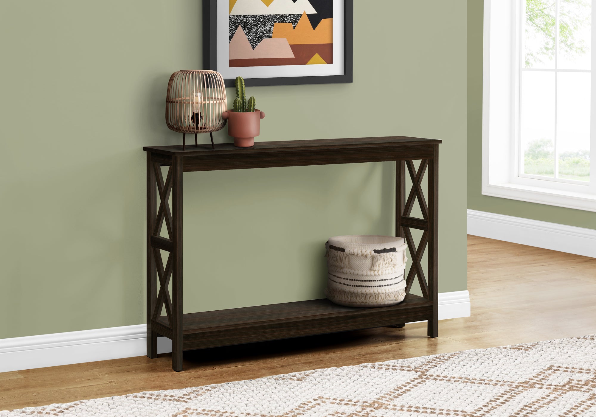 I 2790 - ACCENT TABLE - 48"L / ESPRESSO HALL CONSOLE BY MONARCH SPECIALTIES INC