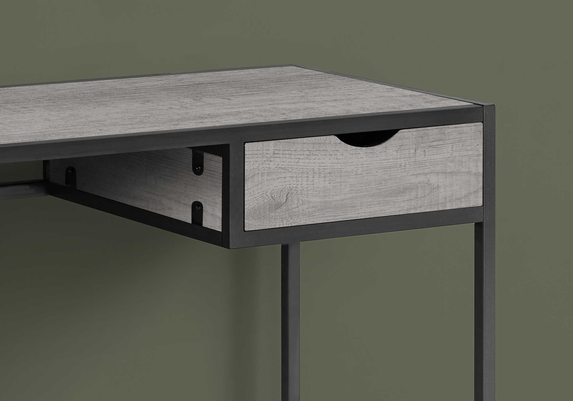 I 7217 - COMPUTER DESK - 42"L / GREY / DARK GREY METAL BY MONARCH SPECIALTIES INC