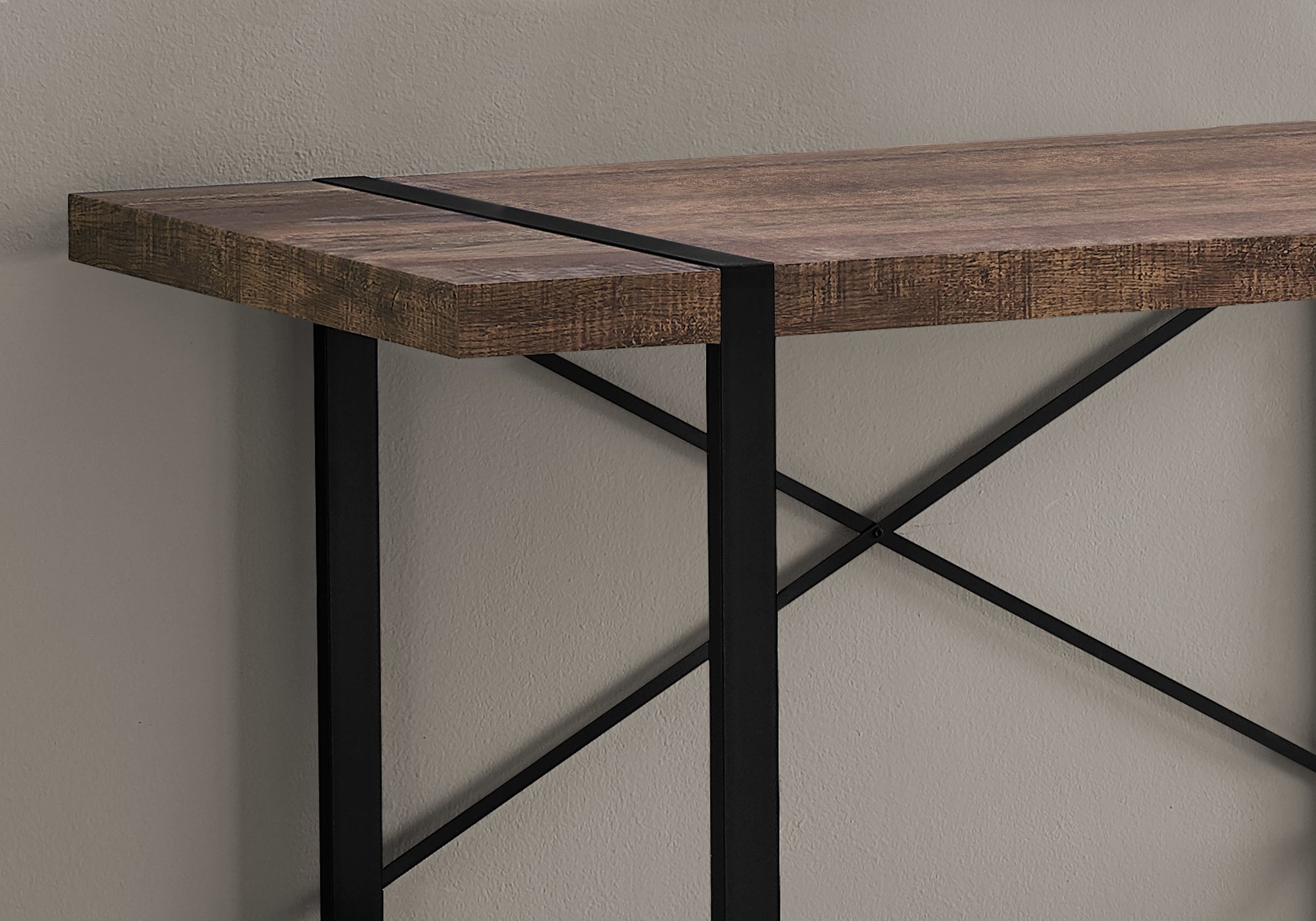 I 7314 - COMPUTER DESK - 48"L / BROWN RECLAIMED WOOD / BLACK METAL BY MONARCH SPECIALTIES INC