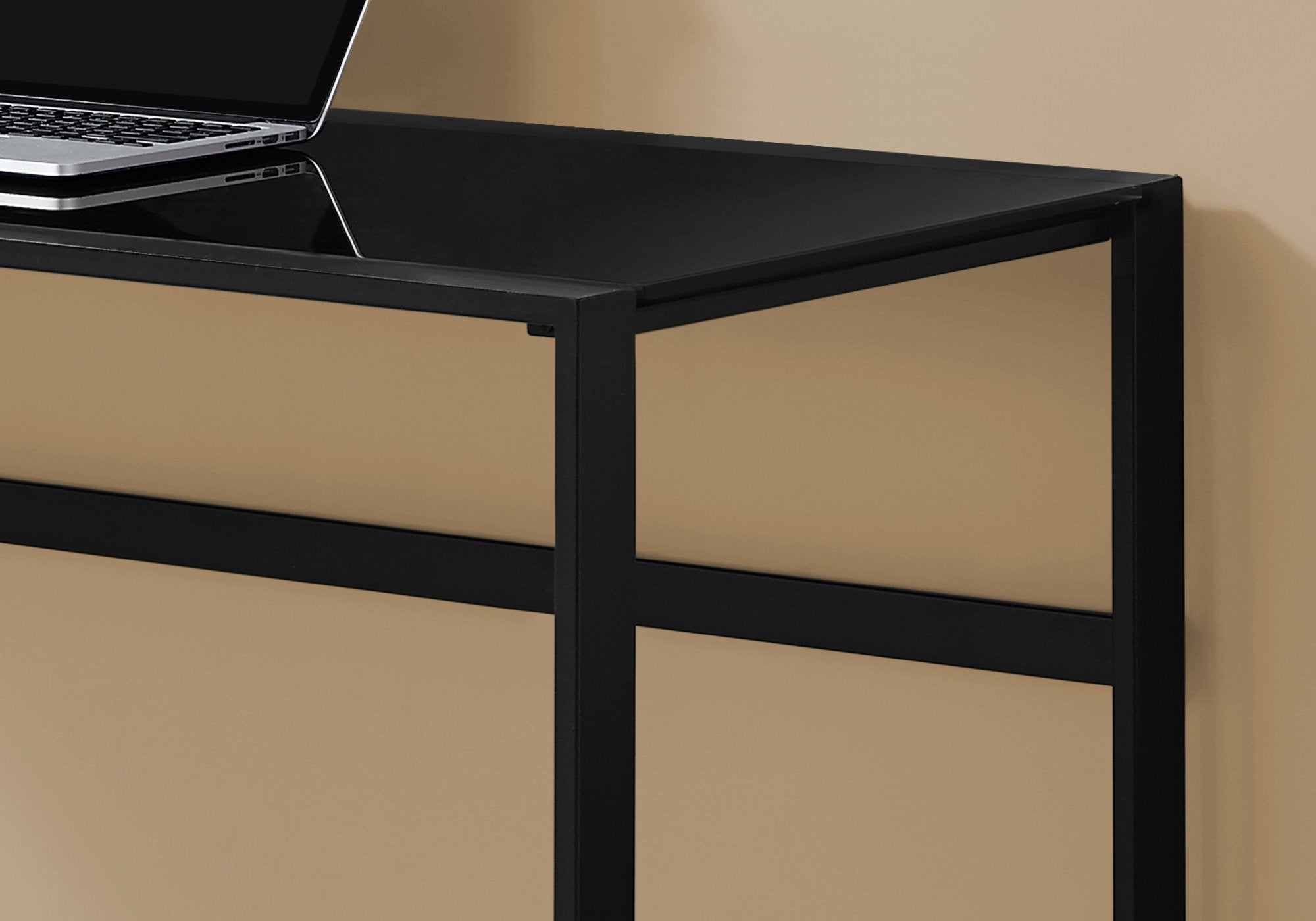 I 7379 - COMPUTER DESK - 48"L / BLACK METAL / BLACK TEMPERED GLASS BY MONARCH SPECIALTIES INC