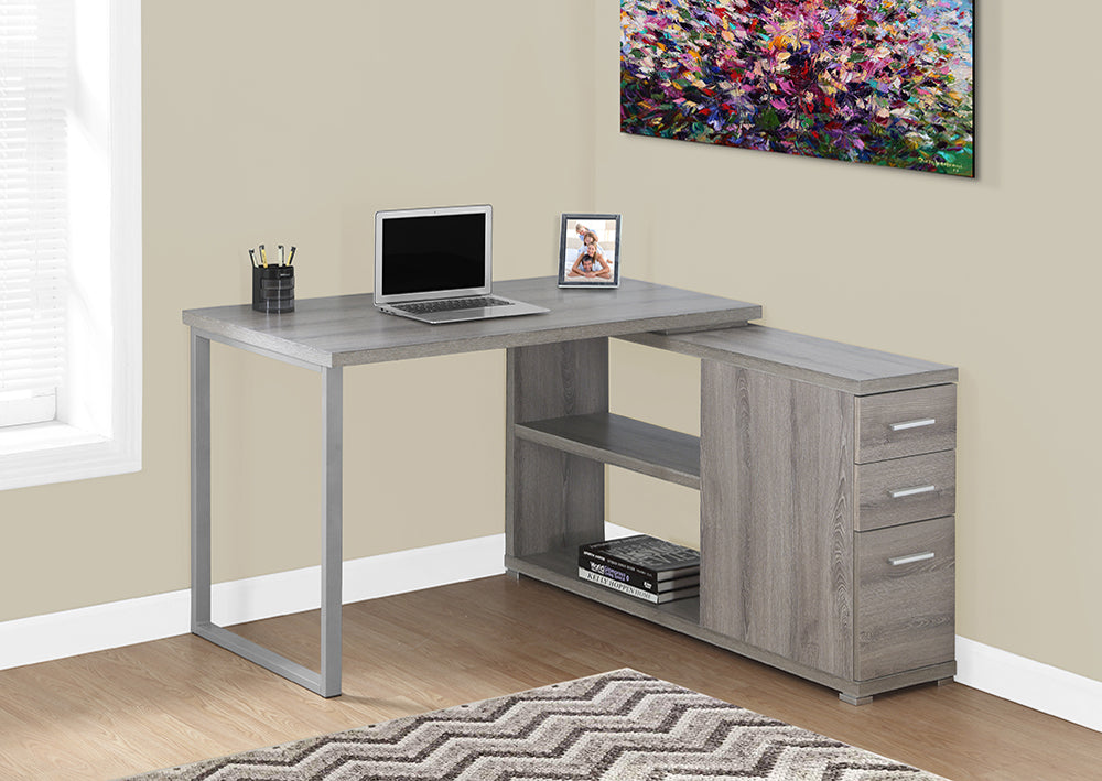 I 7134 - COMPUTER DESK – DARK TAUPE LEFT OR RIGHT FACING CORNER BY MONARCH SPECIALTIES INC