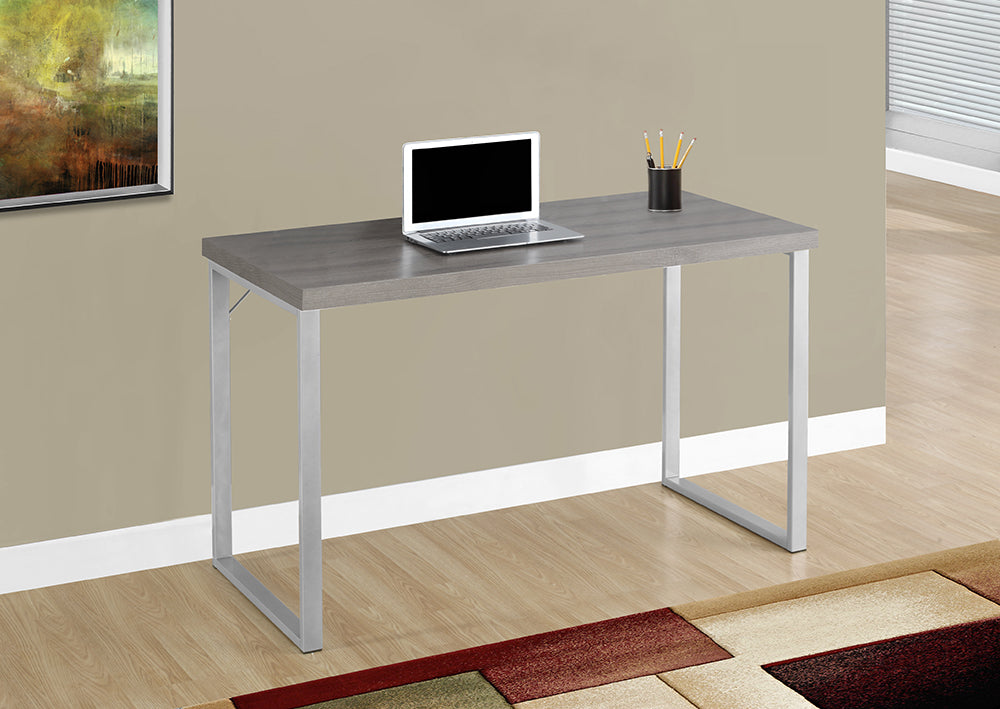 I 7155 - COMPUTER DESK – 48"L / DARK TAUPE / SILVER METAL BY MONARCH SPECIALTIES INC