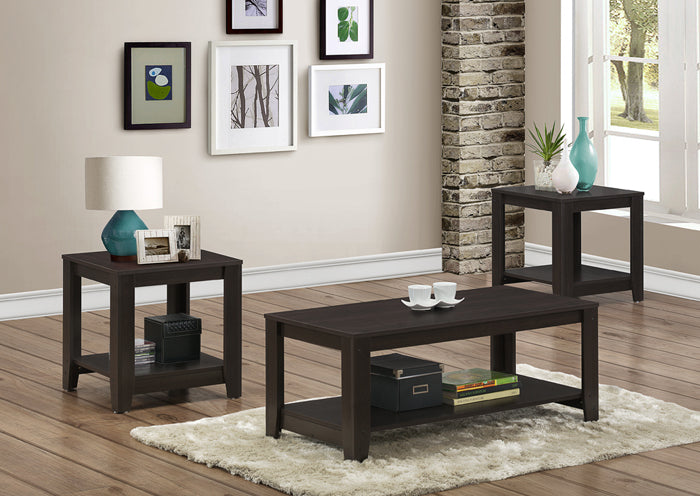 I 7990P - CAPPUCCINO 3PCS TABLE SET By Monarch Specialties Inc