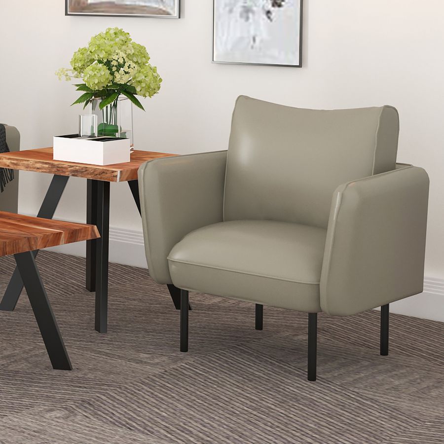 Ryker Accent Chair in Grey-Beige by Worldwide Homefurnishings Inc