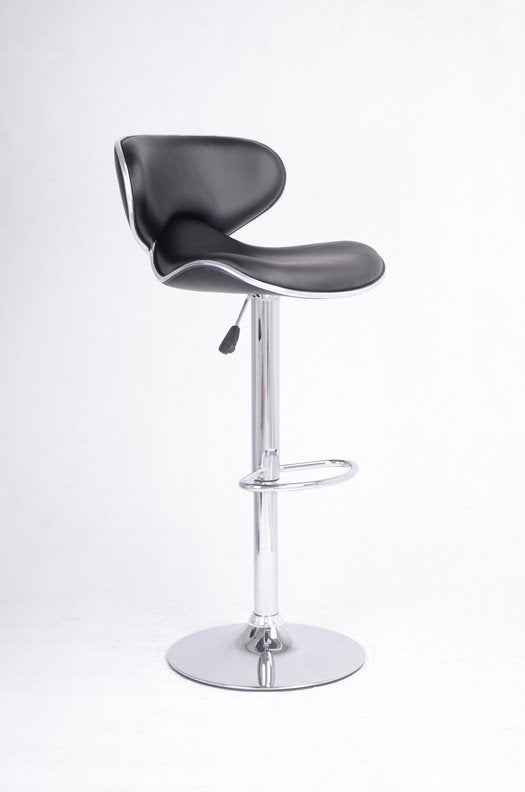 ST-7700-BK - Bar Stool in Black PU by International Furniture